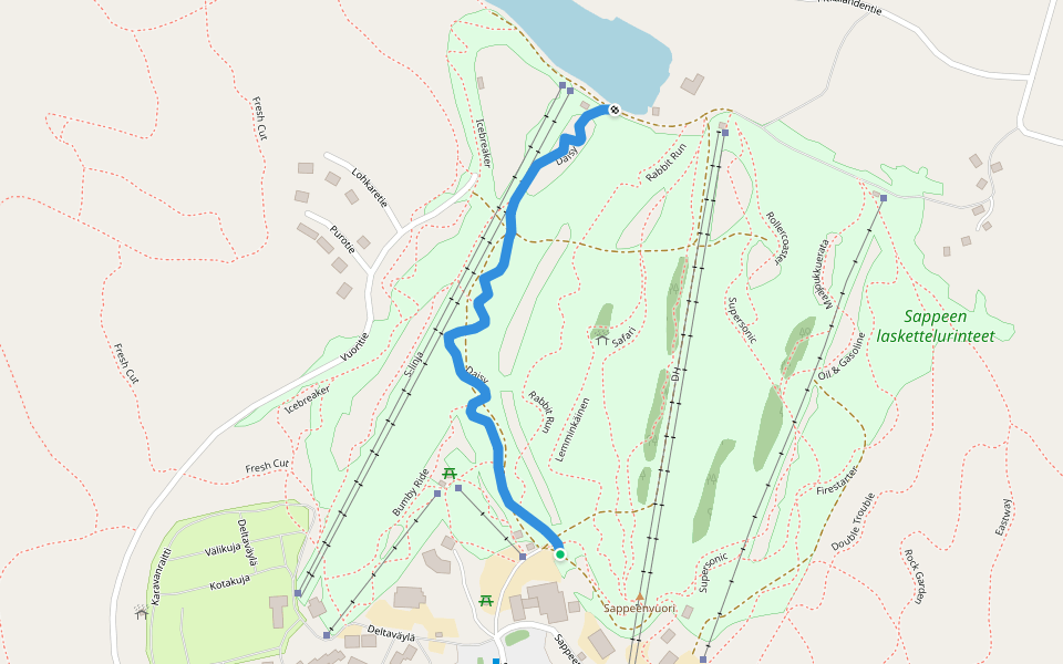 Daisy walking route map in Sappee