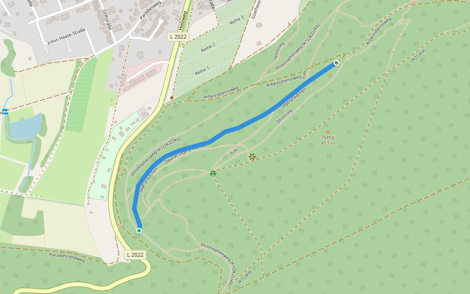 Jägerpfädchen walking route map in Heilbad Heiligenstadt
