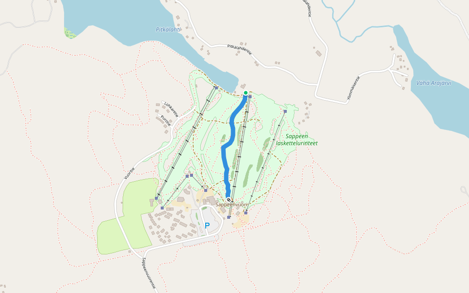 Safari walking route map in Metsäkulma