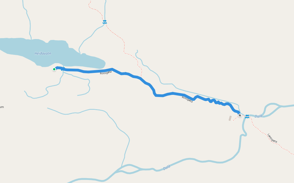 Rossgøta walking route map in Vestmanna
