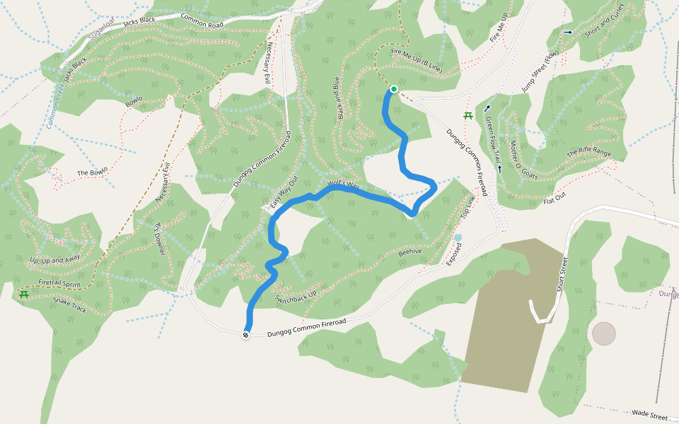 Wolf's Way walking route map in Sugarloaf