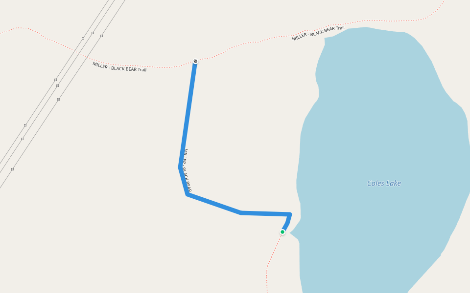 MILLER - BLACK BEAR walking route map in Crosby