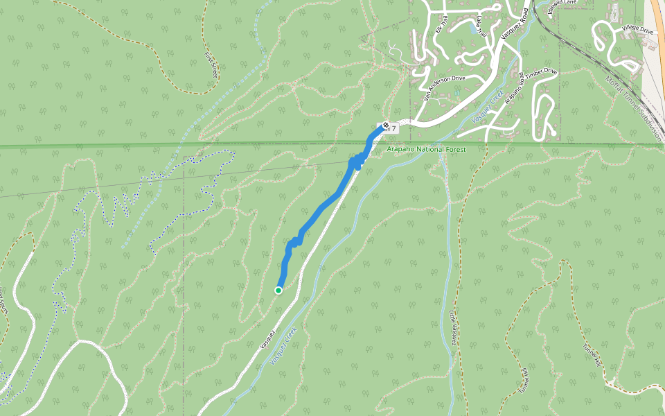 Lower Take D' Leap walking route map in Winter Park