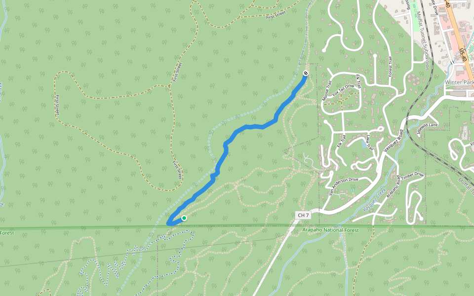 Razzmatazz walking route map in Fraser