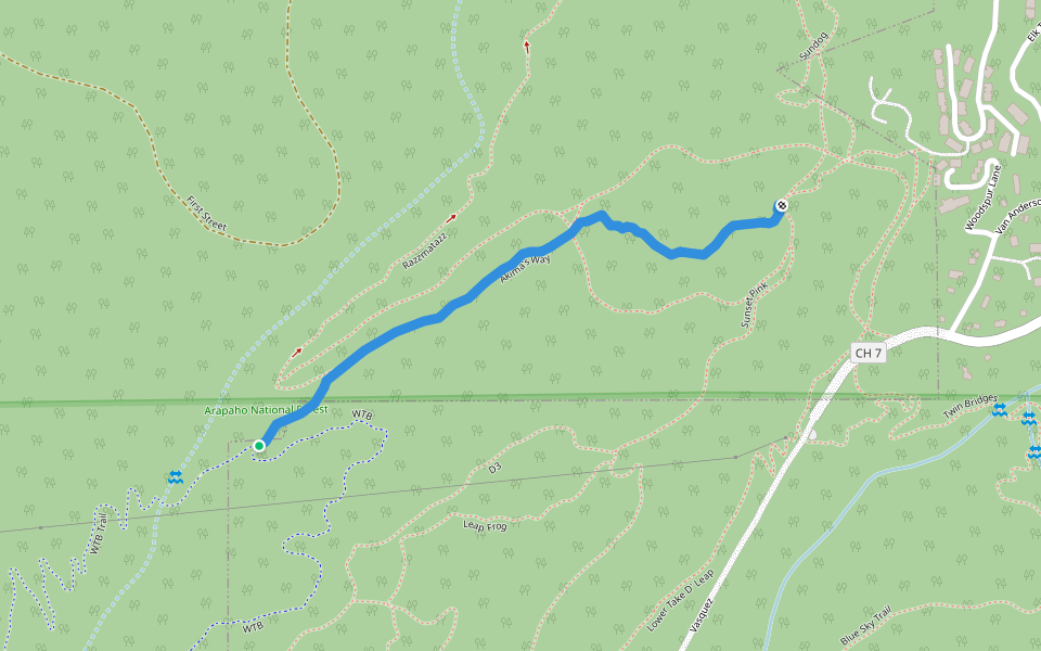 Akima's Way walking route map in Winter Park