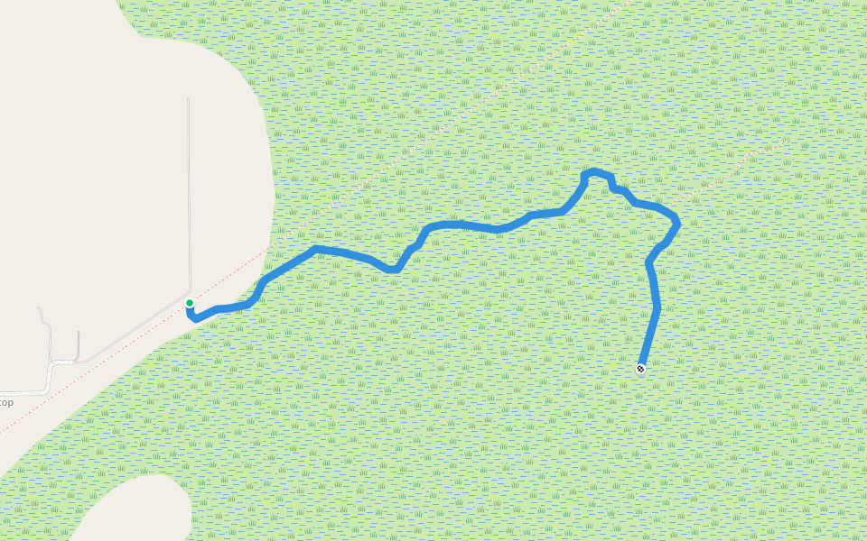 Redtop Trail walking route map in McGrath