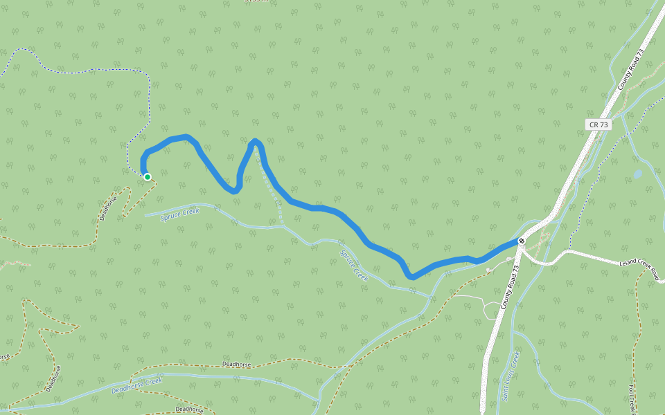 Spruce Creek walking route map in Fraser