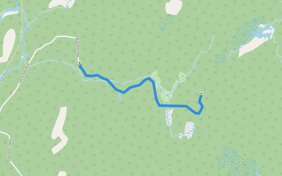 Blueberry Mountain Trail walking route map in Lanark
