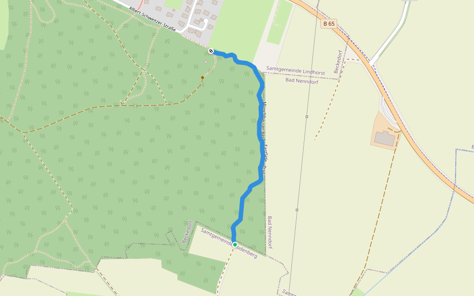 Münchhauser Berg - EastSide - Trail walking route map in Rodenberg
