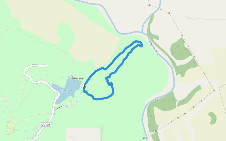 River Forks Trail walking route map in Trenton