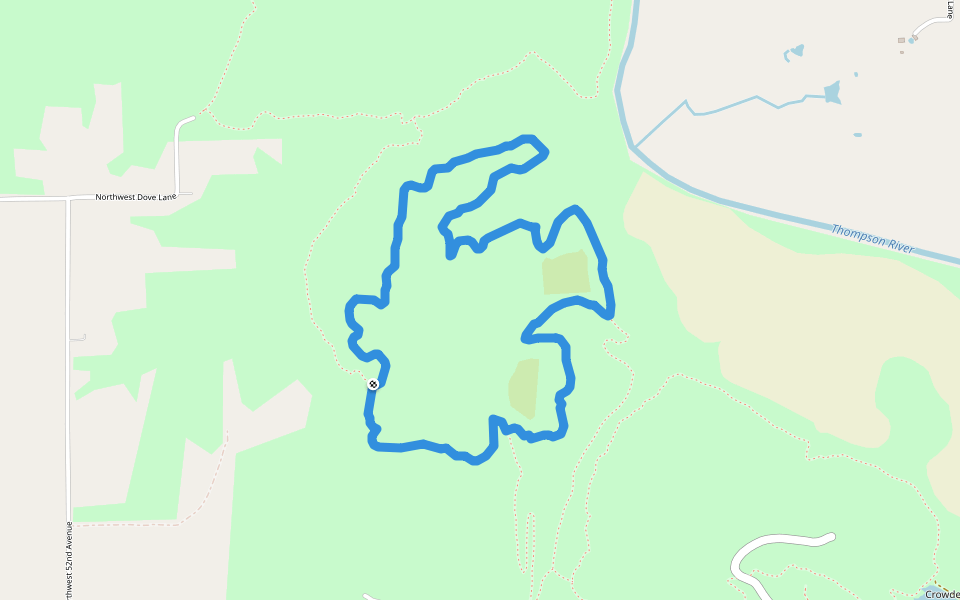Thompson River Trail - South Loop walking route map in Trenton