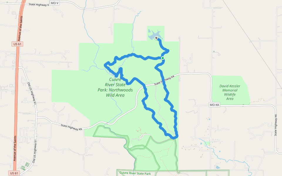 Lone Spring Trail walking route map in Troy
