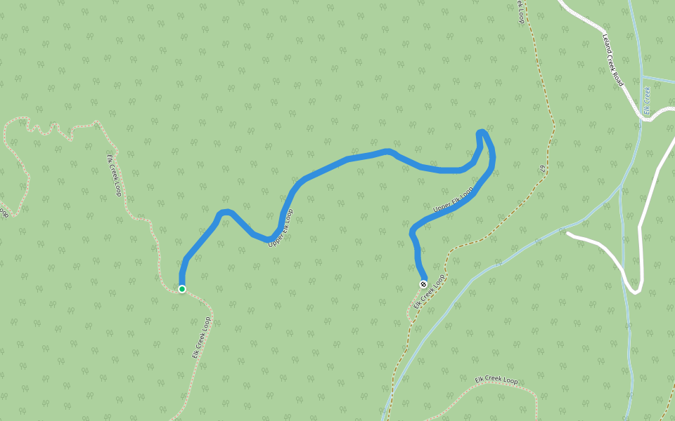 Upper Elk Loop walking route map in Winter Park