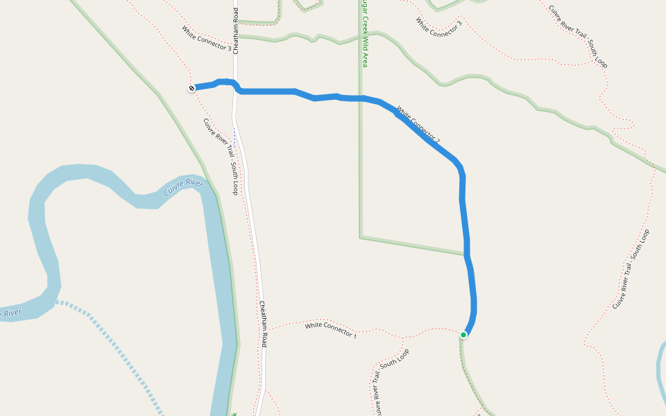 White Connector 2 walking route map in Troy