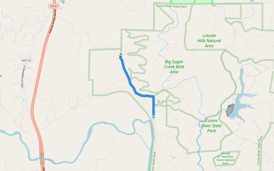 Blackhawk Point Mountain Bike Trail walking route map in Troy