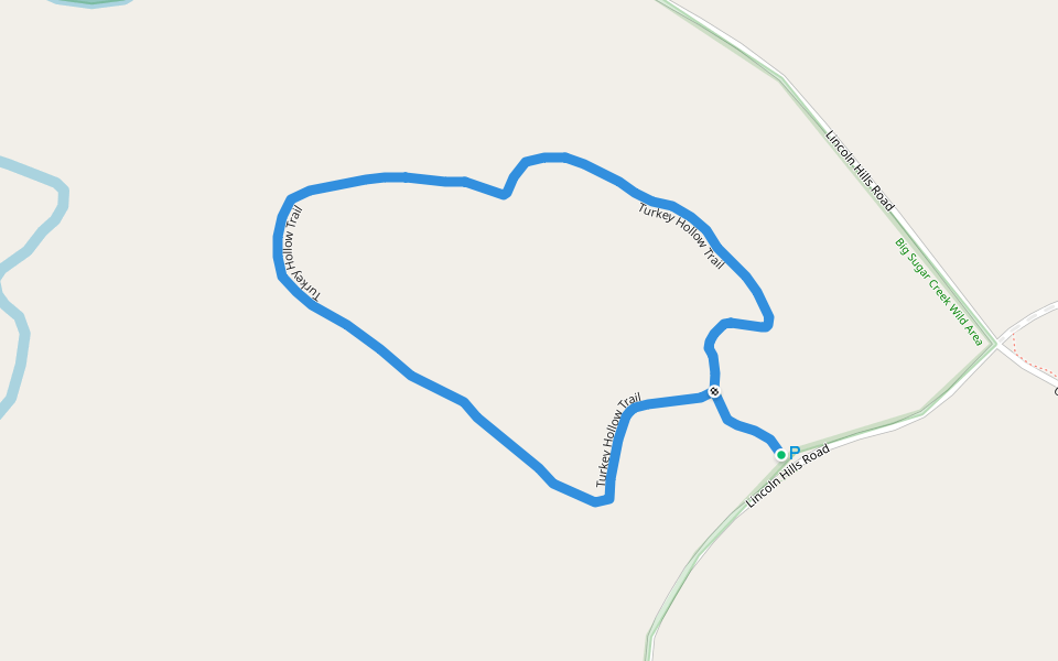 Turkey Hollow Trail walking route map in Troy