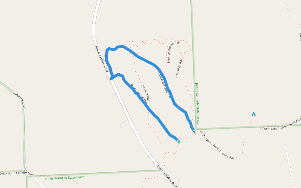 Lithuanian Loop Trail walking route map in Marathon