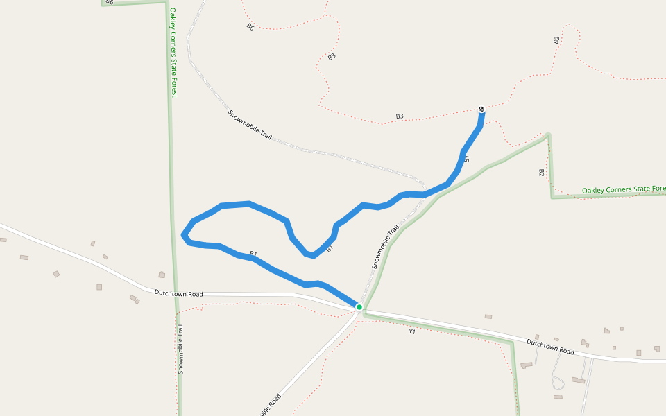 B1 walking route map in Owego