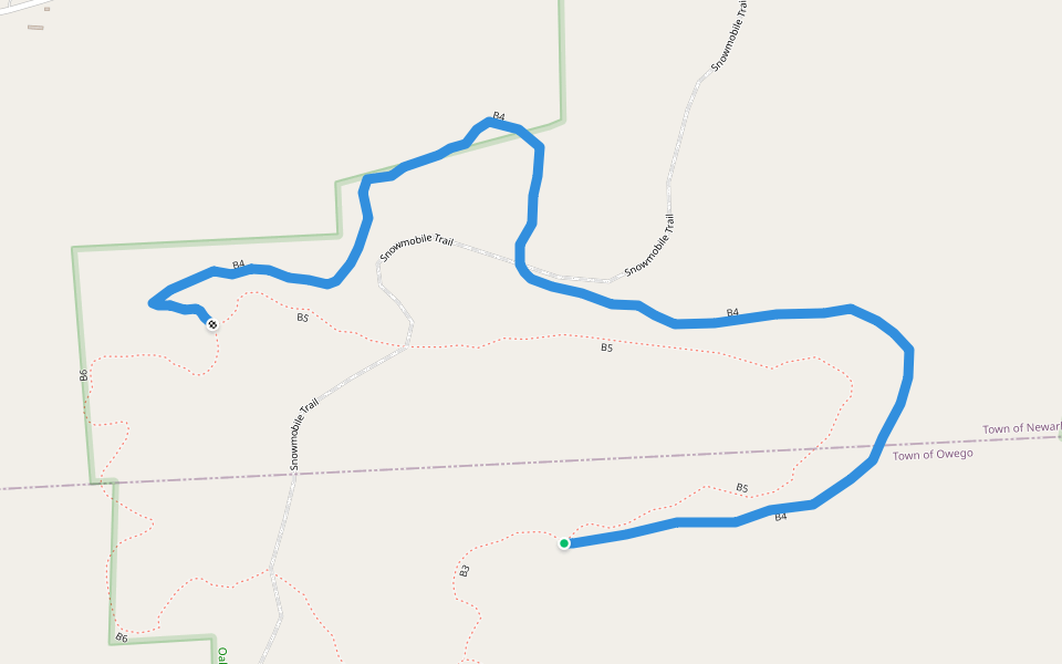 B4 walking route map in Owego