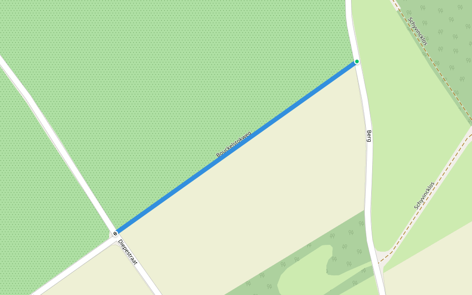 Bouckelstokweg walking route map in Oosterzele