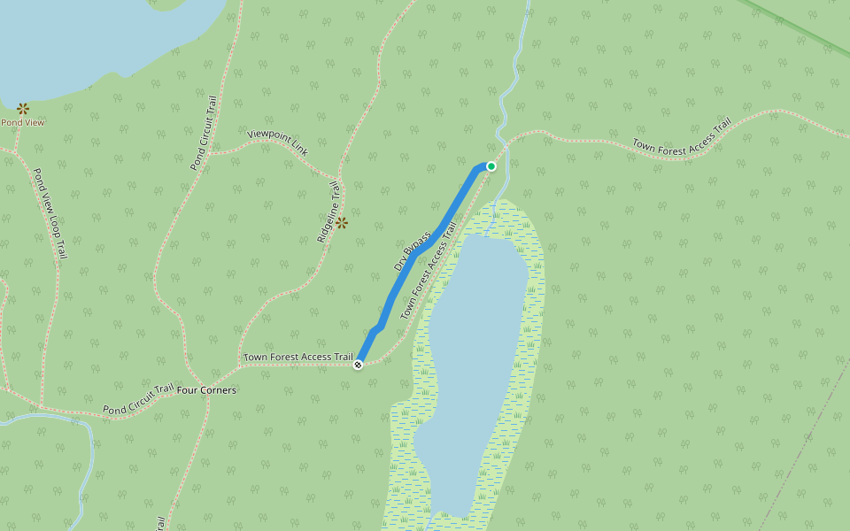 Dry Bypass walking route map in Westford