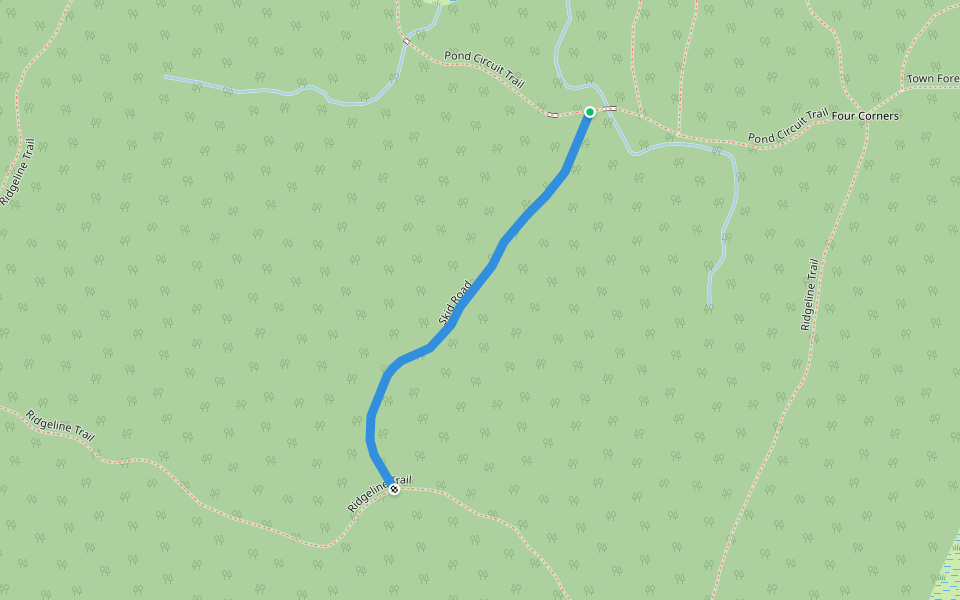 Skid Road walking route map in Milton