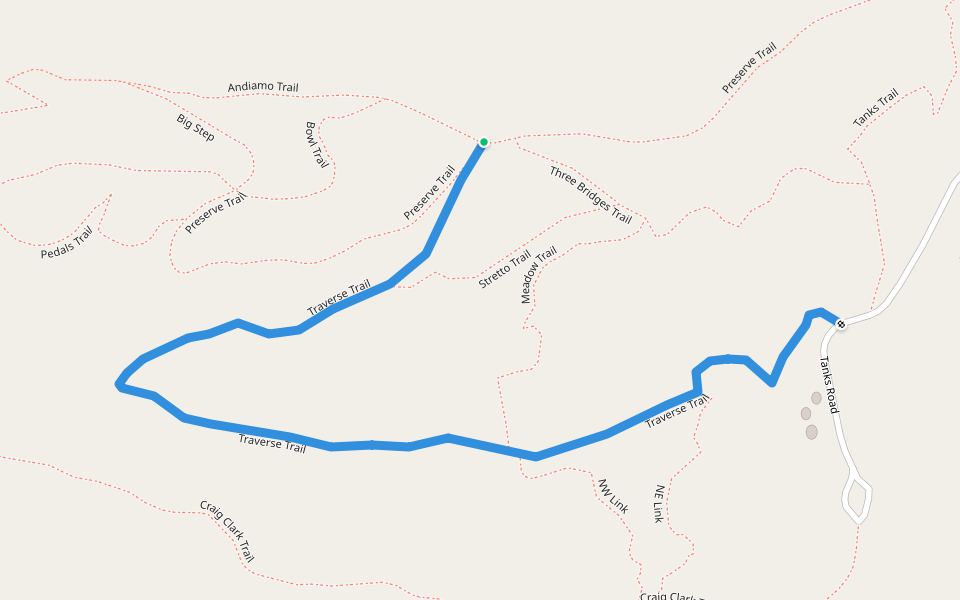 Traverse Trail walking route map in Cloverdale