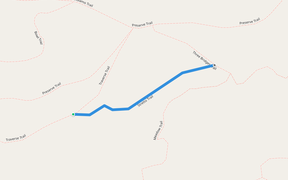 Stretto Trail walking route map in Cloverdale