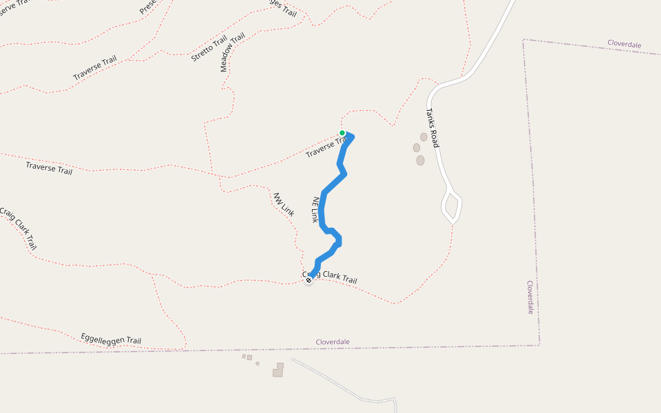 NE Link walking route map in Cloverdale