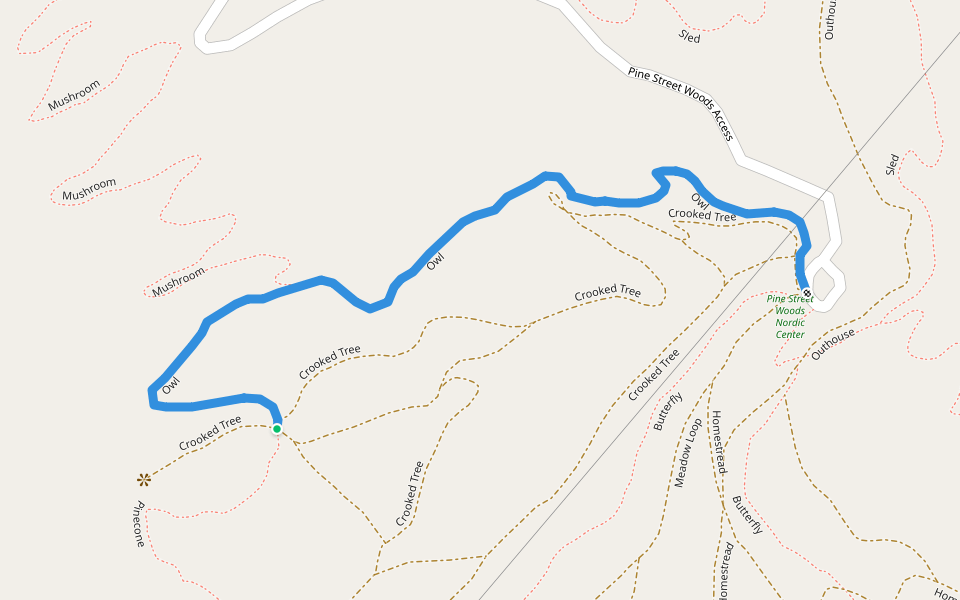 Owl walking route map in Dover