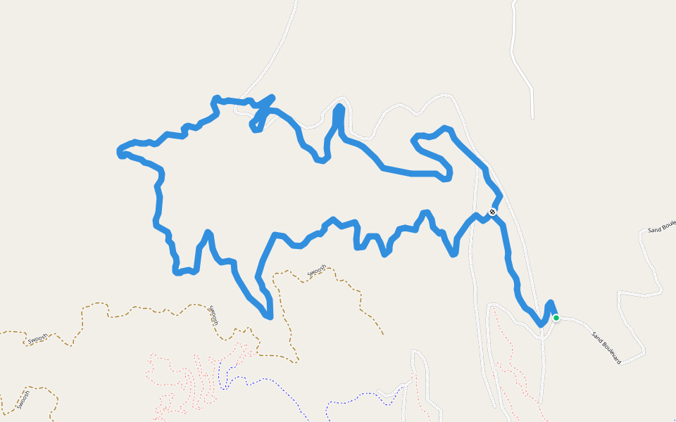Over Easy walking route map in Potlatch