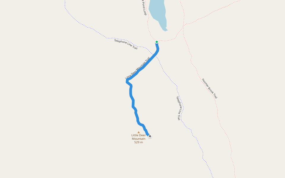 Littte Deer Mountain Trail walking route map in Groton