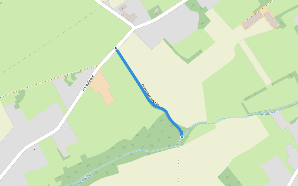 Peerdeweewegel walking route map in Oosterzele