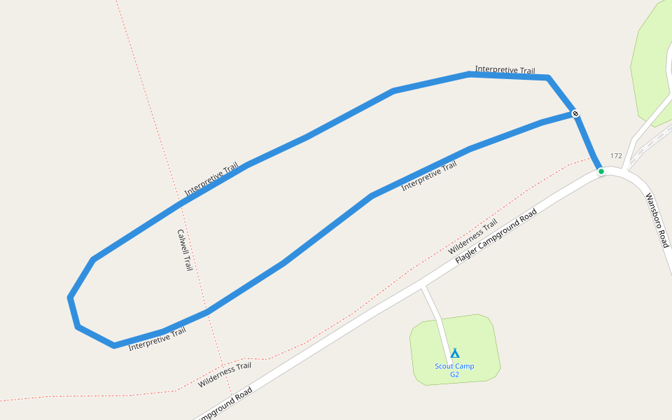 Interpretive Trail walking route map in Marrowstone