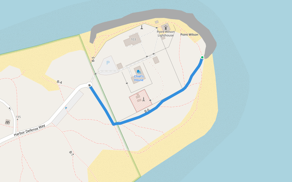B-6 walking route map in Port Townsend