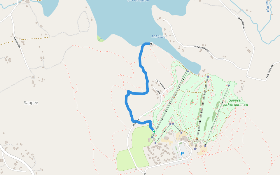 Fresh Cut walking route map in Sappee