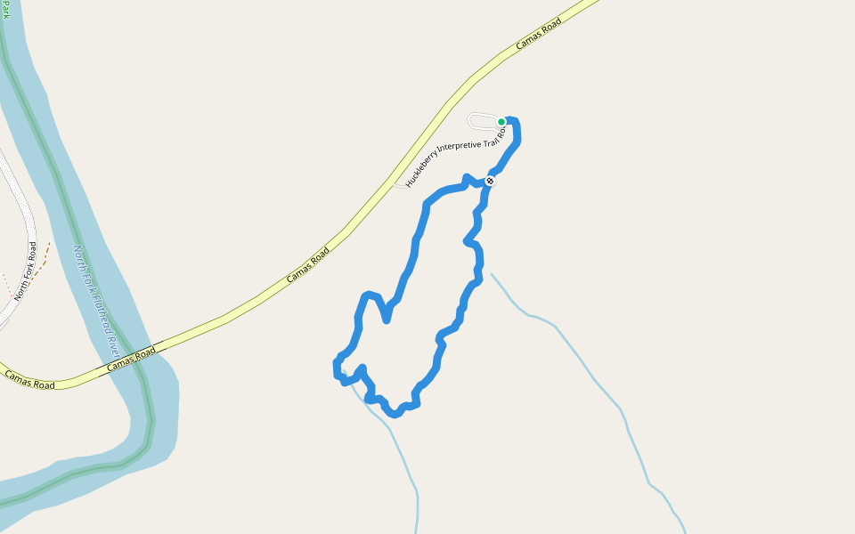 Huckleberry Mtn Interpretive walking route map in Columbia Falls