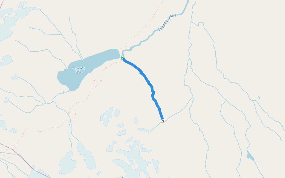 Jackson Glacier walking route map in Sperry Chalets