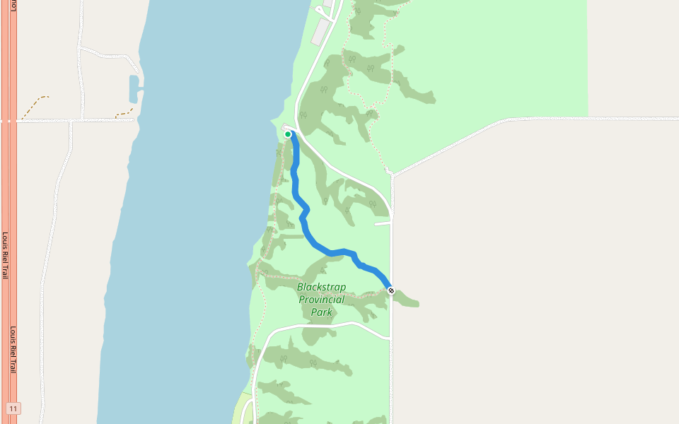 A Road Les Traveled walking route map in Dundurn