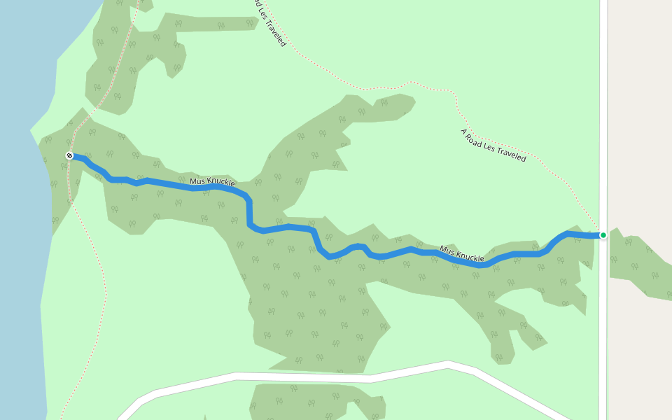 Mus Knuckle walking route map in Dundurn