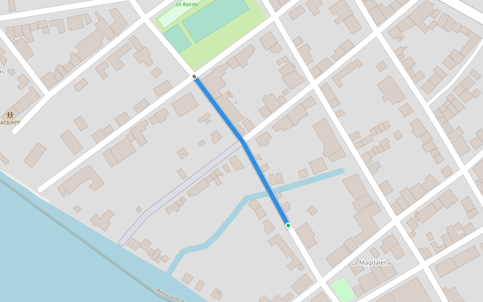 Calle 0 walking route map in Mocoa