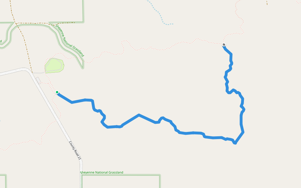 Oak Leaf Trail walking route map in McLeod