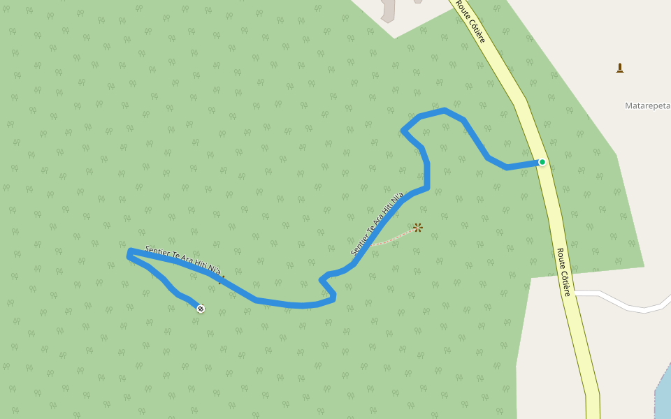 Sentier Te Ara Hiti Ni'a walking route map in Vaitape