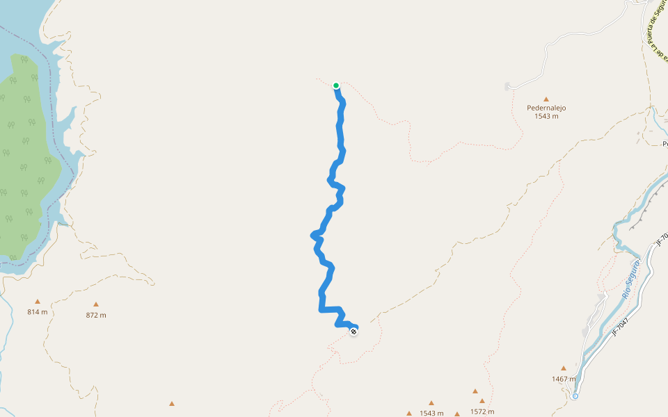 Toladillo walking route map in Casas de Carrasco