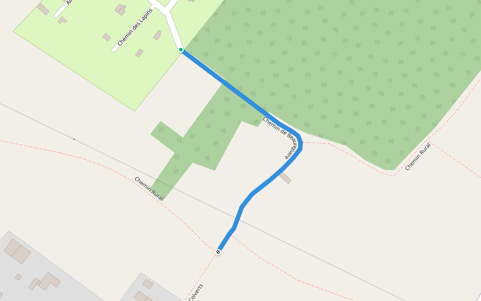 Chemin de Beaurepaire walking route map in Dolus-d'Oléron