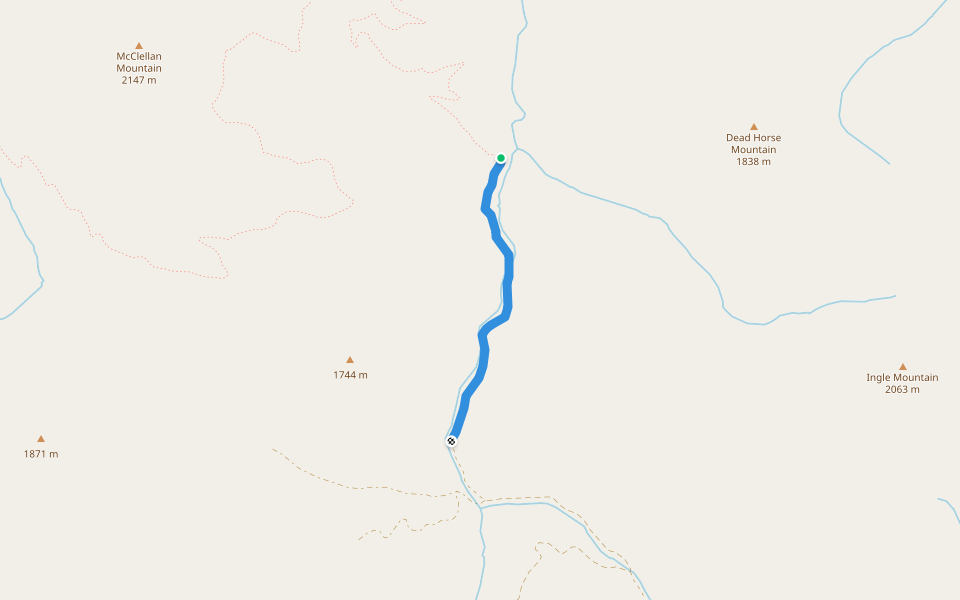 Riley Creek Trail #216 walking route map in Mount Vernon