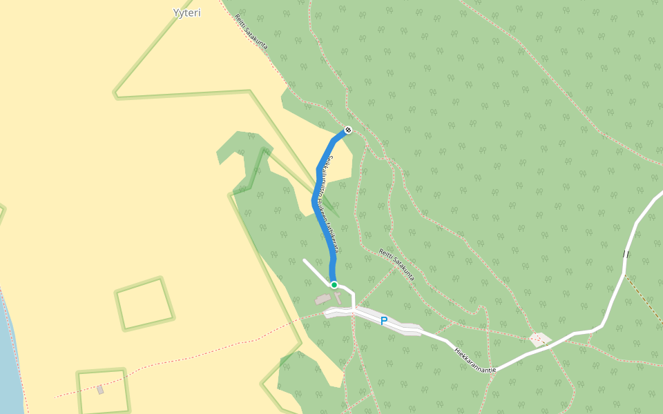 Seikkailupuisto Huikeen fatbikerata walking route map in Pori