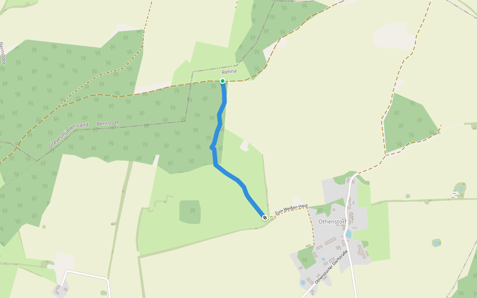 Über den Berg walking route map in Rehna