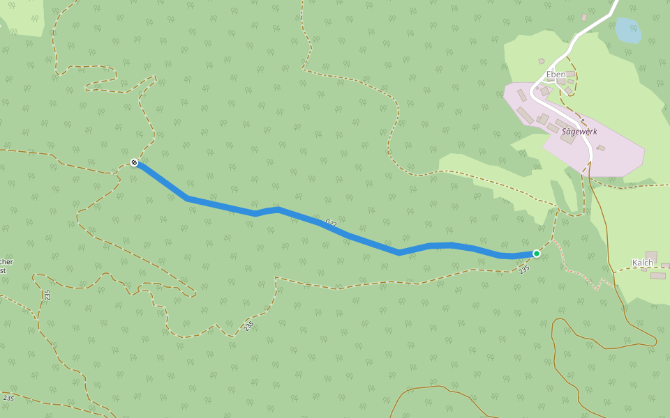 G22 walking route map in Eben