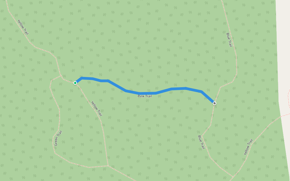 Pink Trail walking route map in Saint Johnsbury